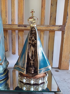 Nossa Senhora Aparecida c coroa e pedras - comprar online