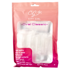 City Girl Tips Soft Gel Oval Classic Bolsa 600U