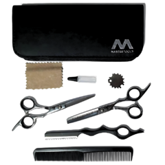 MasterTools Kit De Tijera Filo Navaja + Pulir + Navaja + Estuche