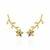 Brinco Ear Cuff com Design de Flor Cravejada Folheado a Ouro 18K