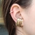 Brinco Ear Hook com 3 Fios Folheado a Ouro 18k - comprar online