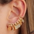 Brinco Ear Cuff com Design de Corrente e Medalhas Folheado a Ouro 18k - comprar online