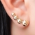 Brinco Ear Cuff com Design de Bola Lisa Folheado a Ouro 18K - comprar online