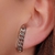 Brinco Ear Hook Corrente Folheado a Ródio Branco - comprar online