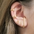 Brinco Ear Hook com Zircônia Cristal folheado a ouro 18K - comprar online