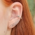 Brinco Ear Cuff Raminho com Micro Zircônias Folheado a Ródio Branco - comprar online