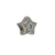 Berloque Estrela Zircônia em Prata Inox