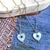 Colar de Olho Grego Madrepérola em Formato de Coração Folheado a Ouro 18k - comprar online