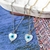Colar de Olho Grego Madrepérola em Formato de Coração Folheado a Ródio Branco - comprar online