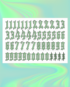 Numbers Goth XL Pastel - Maite Scott Decals
