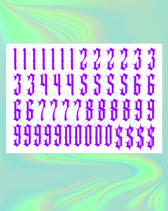 Imagen de Numbers Classic Goth XL Basics
