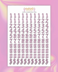 Gothic Numbers Colors Pastel - comprar online