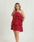 Vestido curto de babados - comprar online