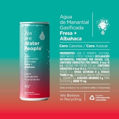 AGUA DE MANANTIAL GASIFICADA FRESA + ALBAHACA - WATER PEOPLE - comprar en línea