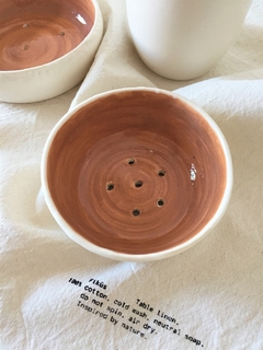 Jabonera de cerámica chica terracota - comprar online