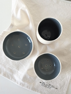 Jabonera de cerámica grande gris - Fiküs