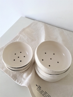 Jabonera de cerámica grande natural - comprar online