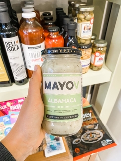 mayonesa vegana de albahaca