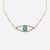 Choker Veneziana c/ Olho Grego Azul Claro 1,2mm - Banhado a Ouro 24k