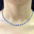 Choker Olho Grego Azul Escuro - Banho Prata 925 - comprar online