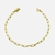 Pulseira Carrier Diamantada 3mm - Banhado a Ouro 24k