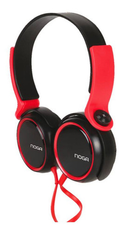 Auriculares NOGA NG904 negro con rojo