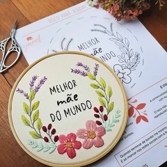 melhor mãe do mundo - risco para bordar + guia de pontos