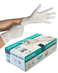 LUVA PROCEDIMENTO LATEX C/PO CA45332 C/100 INOVEN