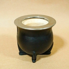 Mate Camionero Cuero Negro Calabaza