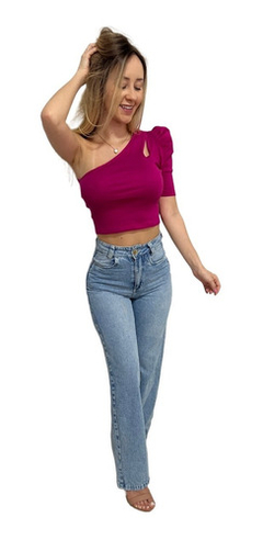 Blusa Cropped Ombro Só na internet