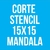 CORTE STENCIL 15X15 MANDALA