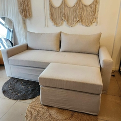 Sofa con puf - bertasdeco