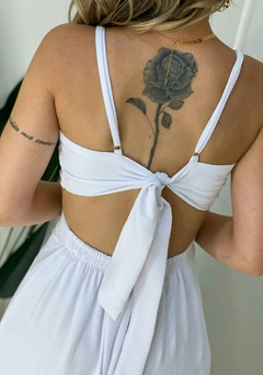 Vestido longo argola cor branco na internet