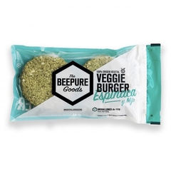 BEEPURE veggie burgers sabor espinaca y mijo 4 unidades