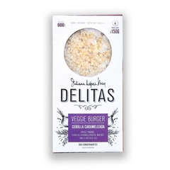 DELITAS veggie burger sabor cebolla caramelizada 4 unidades