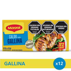 Caldo MAGGI® Sabor Gallina - 12 unidades x 9,5 gr.