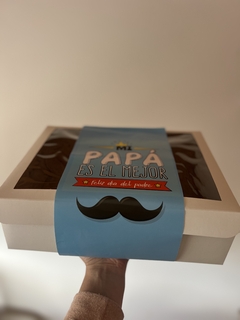 pack 10u caja con visor + faja “ Papa es el mejor “ - Wonderpack