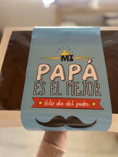 pack 10u caja con visor + faja “ Papa es el mejor “ en internet