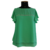 TAGERALA - Blusa verde com babado na manga - comprar online