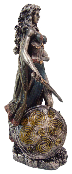 Escultura Deusa Freya feita em resina produzida artesanalmente