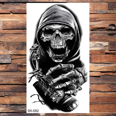 Tatuagens temporárias à prova d'água - ERMA Skull Moda & Decoração