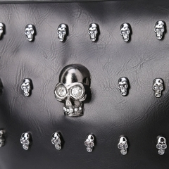 Bolsa de caveira dear skull em couro sintético com alça de ombro