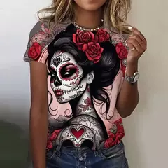 Camiseta caveira mexicana na internet