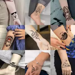 Pacote com 52 tatuagens temporárias - ERMA Skull Moda & Decoração