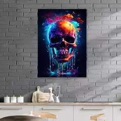 Pintura neon em tela - ERMA Skull Moda & Decoração