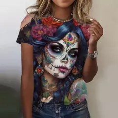 Camiseta caveira mexicana