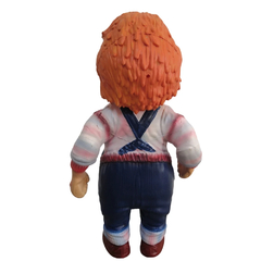 Boneco chucky em PVC 24cm em 2 modelos diferentes: chucky correndo e chucky em pé.