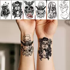 Pacote com 52 tatuagens temporárias