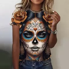 Camiseta caveira mexicana - loja online