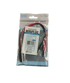 Adaptador Auxiliar MiniPlug 3.5mm Hembra a 2 Salidas Plug 3.5mm Audio/Mic.